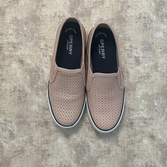 Sperry Shoes - Sperry Light Pink Top-Sider Slip-On Shoes Memory Foam